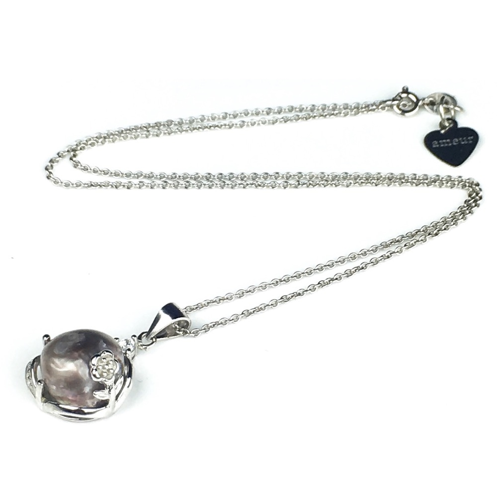 Millennial Gem Gray Baroque Pearl  Necklace